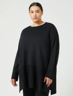 Marina Rinaldi Pull en laine mélangée NOIR Hot