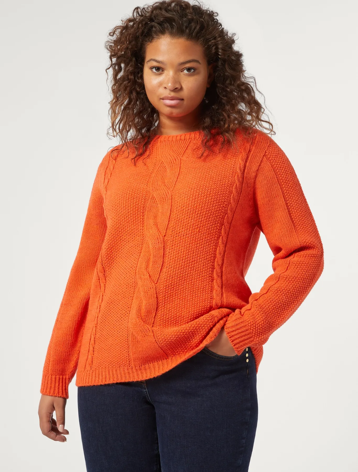 Marina Rinaldi Pull en laine mélangée ORANGE Discount