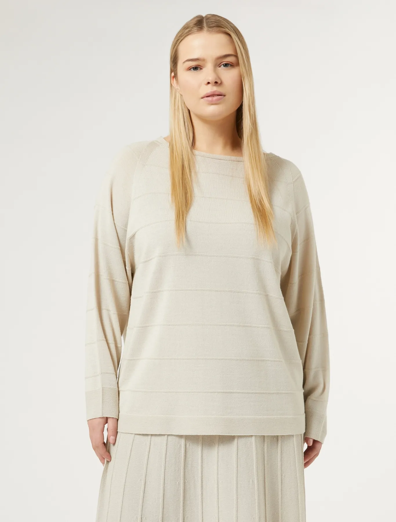 Marina Rinaldi Pull en laine mélangée BEIGE Best