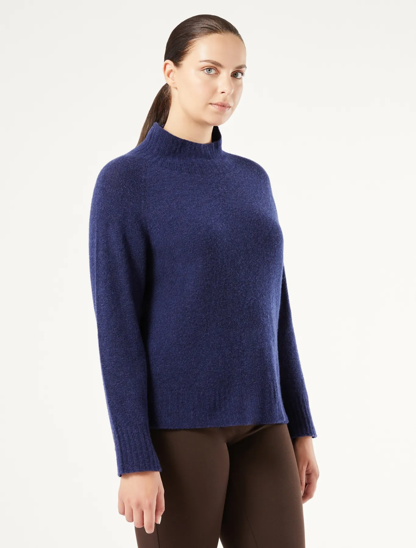 Marina Rinaldi Pull en laine mélangée BLEU Clearance