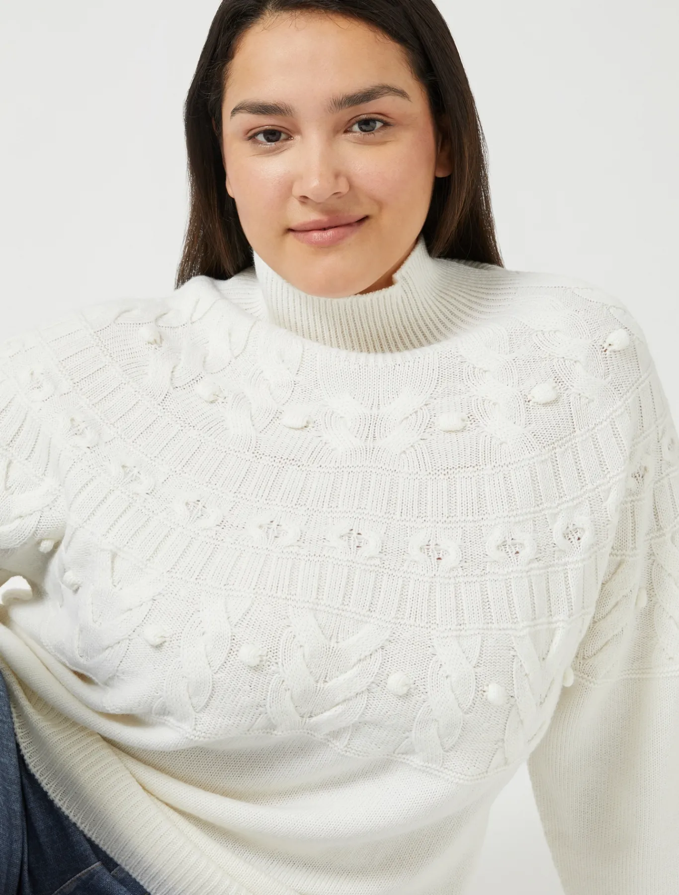 Marina Rinaldi Pull en laine mélangée IVOIRE Best