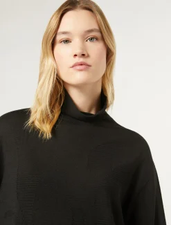 Marina Rinaldi Pull en laine mélangée NOIR Hot
