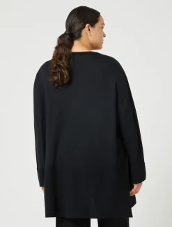 Marina Rinaldi Pull en laine mélangée NOIR Hot