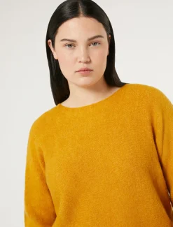 Marina Rinaldi Pull en laine mélangée MOUTARDE Sale
