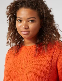 Marina Rinaldi Pull en laine mélangée ORANGE Discount