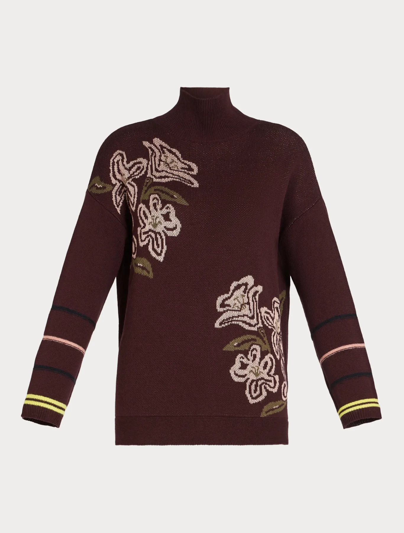 Marina Rinaldi Pull en laine mélangée AUBERGINE Clearance