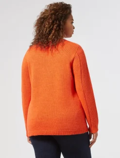 Marina Rinaldi Pull en laine mélangée ORANGE Discount