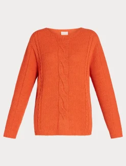 Marina Rinaldi Pull en laine mélangée ORANGE Discount