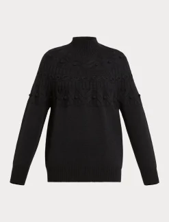 Marina Rinaldi Pull en laine mélangée NOIR Best