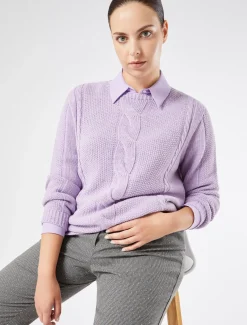 Marina Rinaldi Pull en laine mélangée MAUVE Hot