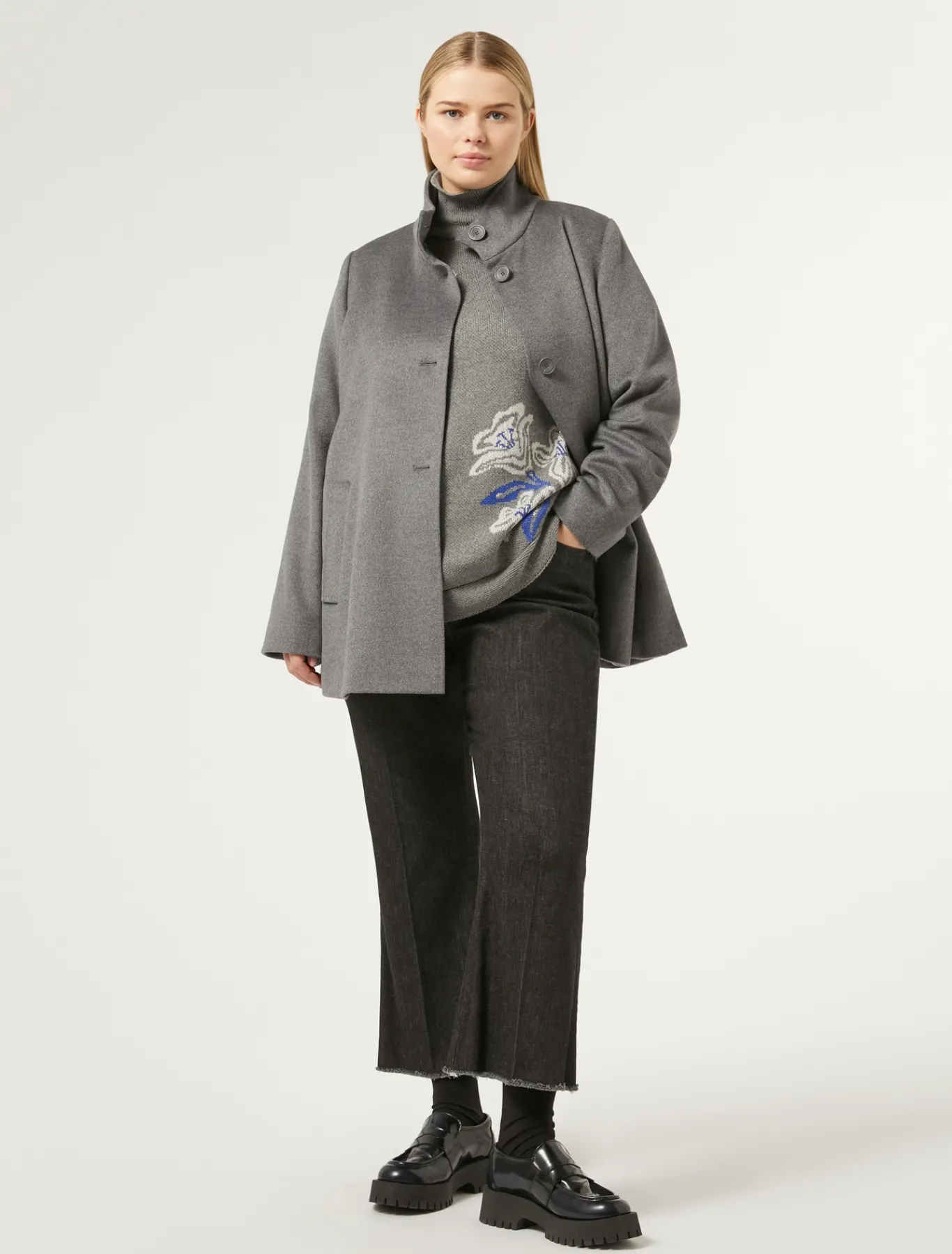 Marina Rinaldi Pull en laine mélangée GRISMOYEN New
