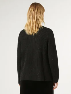 Marina Rinaldi Pull en laine mélangée avec strass NOIR Online