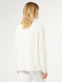 Marina Rinaldi Pull en laine mélangée avec strass BLANC Best