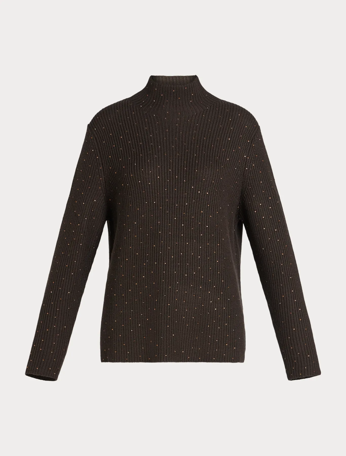 Marina Rinaldi Pull en laine mélangée avec strass CHOCOLAT Sale