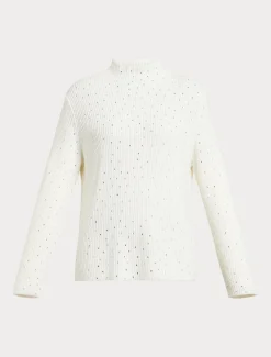 Marina Rinaldi Pull en laine mélangée avec strass BLANC Best