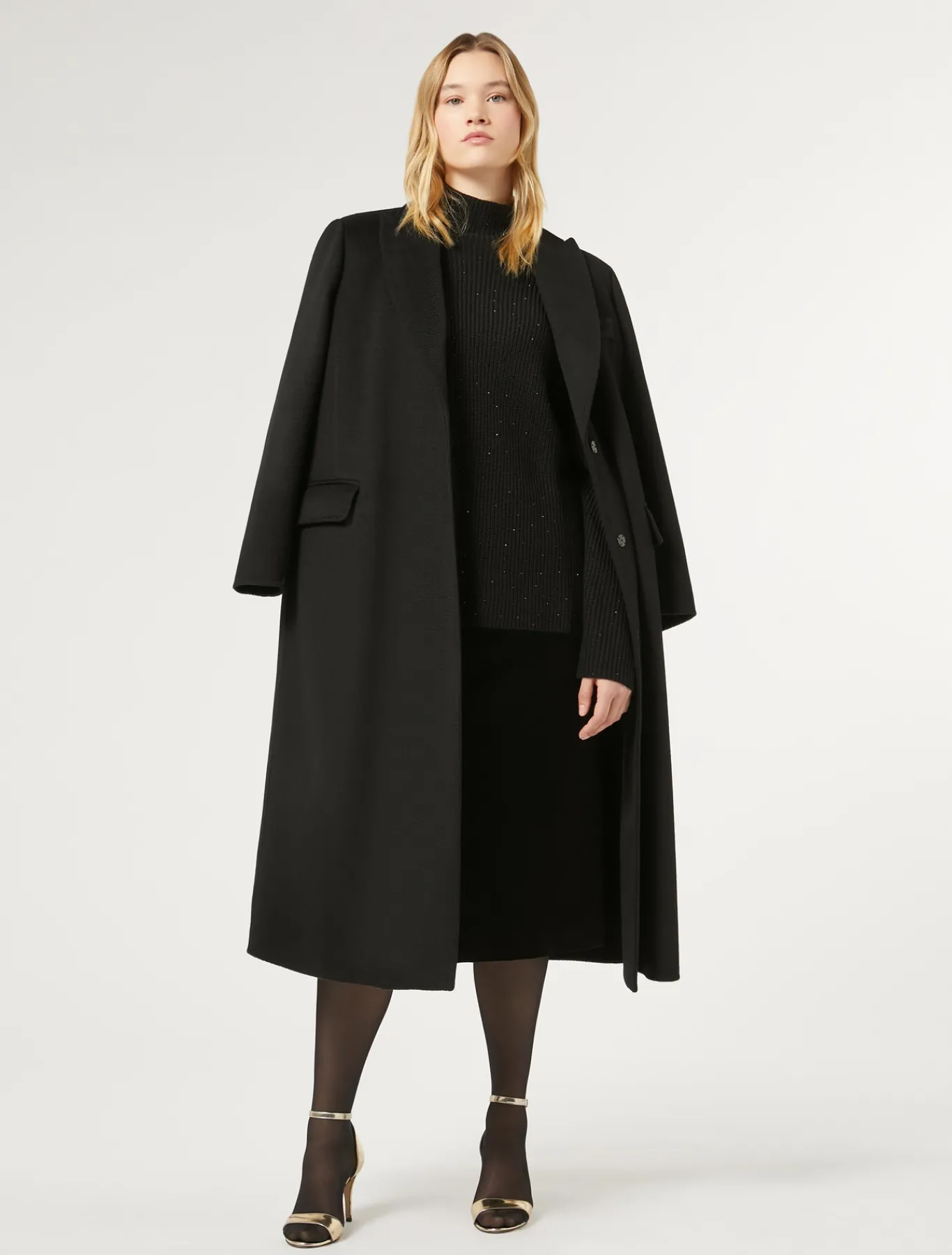 Marina Rinaldi Pull en laine mélangée avec strass NOIR Online
