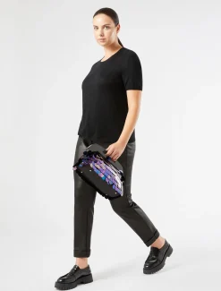 Marina Rinaldi Pull en laine métallisée NOIR Sale