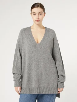 Marina Rinaldi Pull en mélange de cachemire GRISMOYEN Outlet