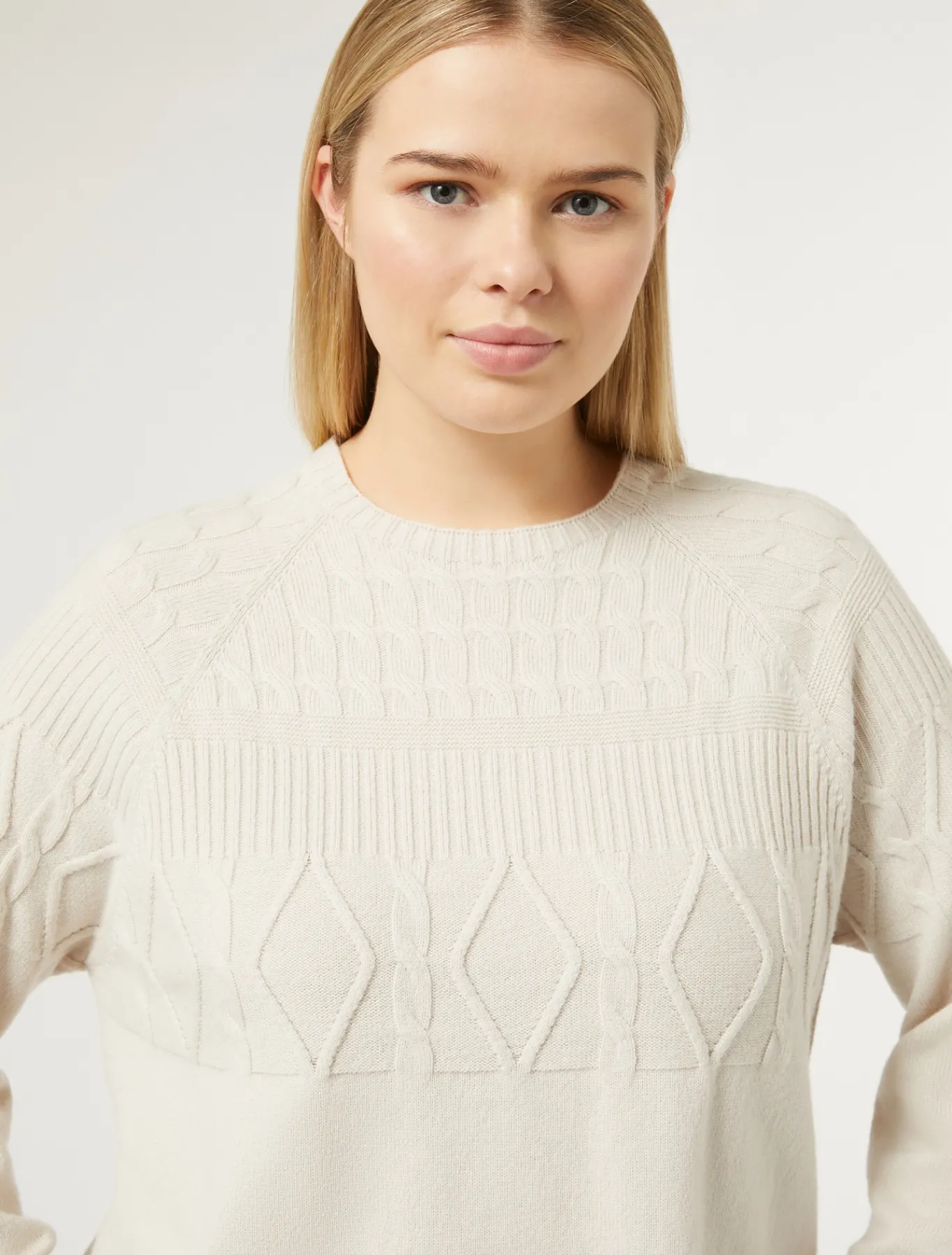 Marina Rinaldi Pull en mélange de cachemire BEIGE Best
