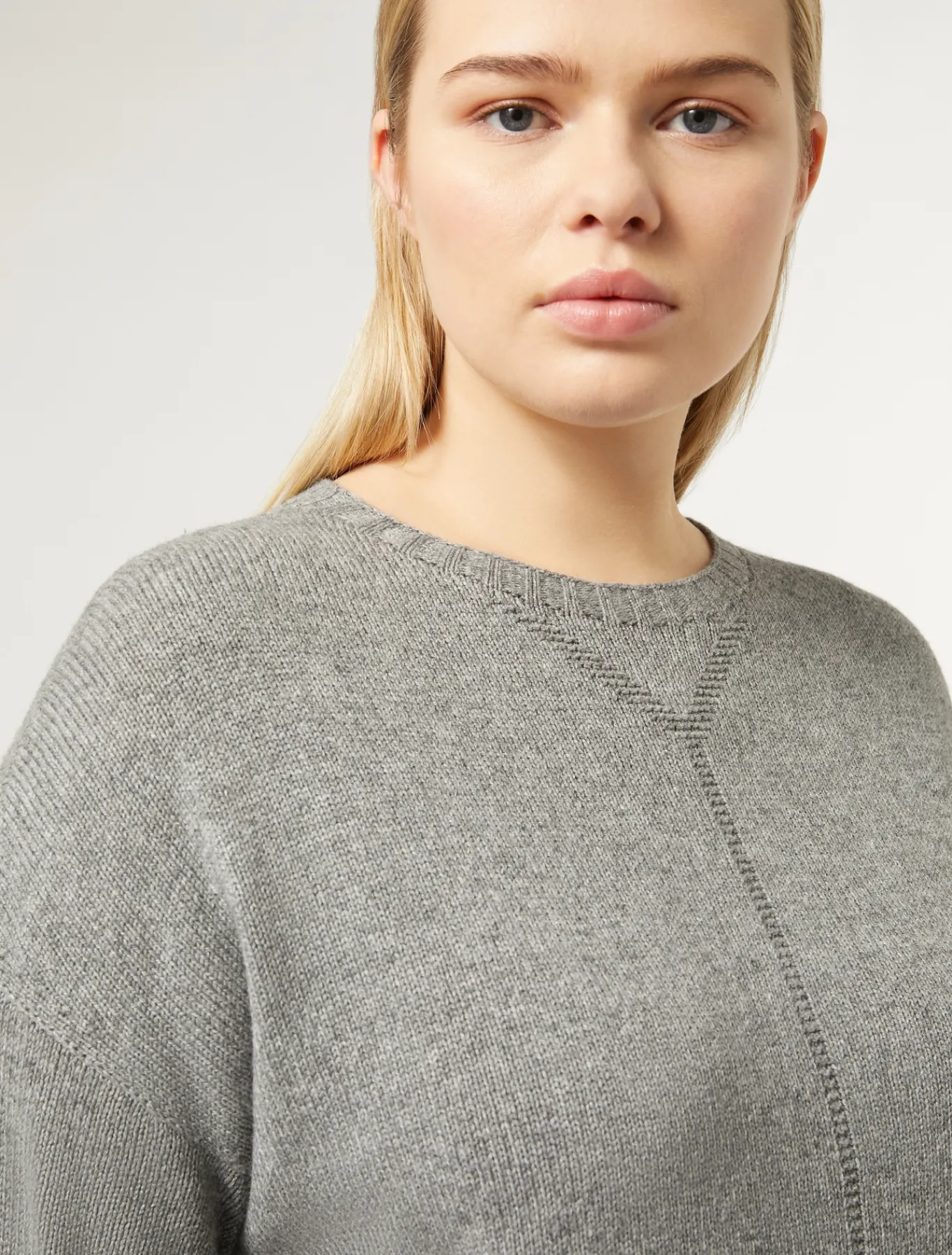 Marina Rinaldi Pull en mélange de cachemire GRISMOYEN New