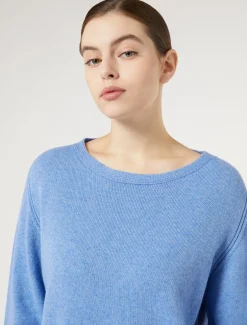 Marina Rinaldi Pull en mélange de cachemire BLEU New