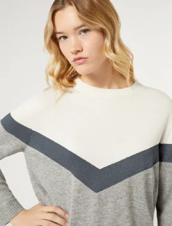 Marina Rinaldi Pull en mélange de cachemire GRISMOYEN Outlet