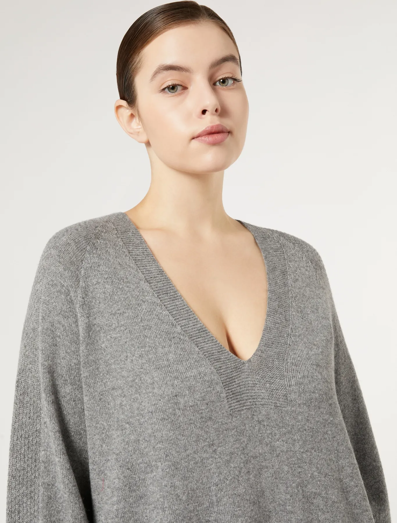 Marina Rinaldi Pull en mélange de cachemire GRISMOYEN Outlet
