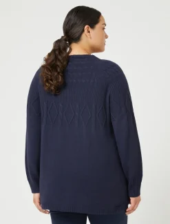Marina Rinaldi Pull en mélange de cachemire BLEUNUIT Sale