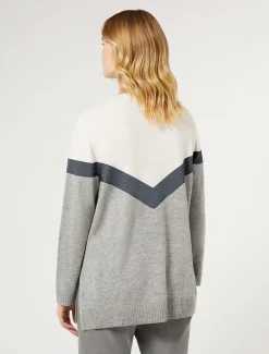 Marina Rinaldi Pull en mélange de cachemire GRISMOYEN Outlet
