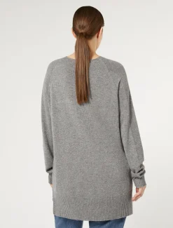 Marina Rinaldi Pull en mélange de cachemire GRISMOYEN Outlet