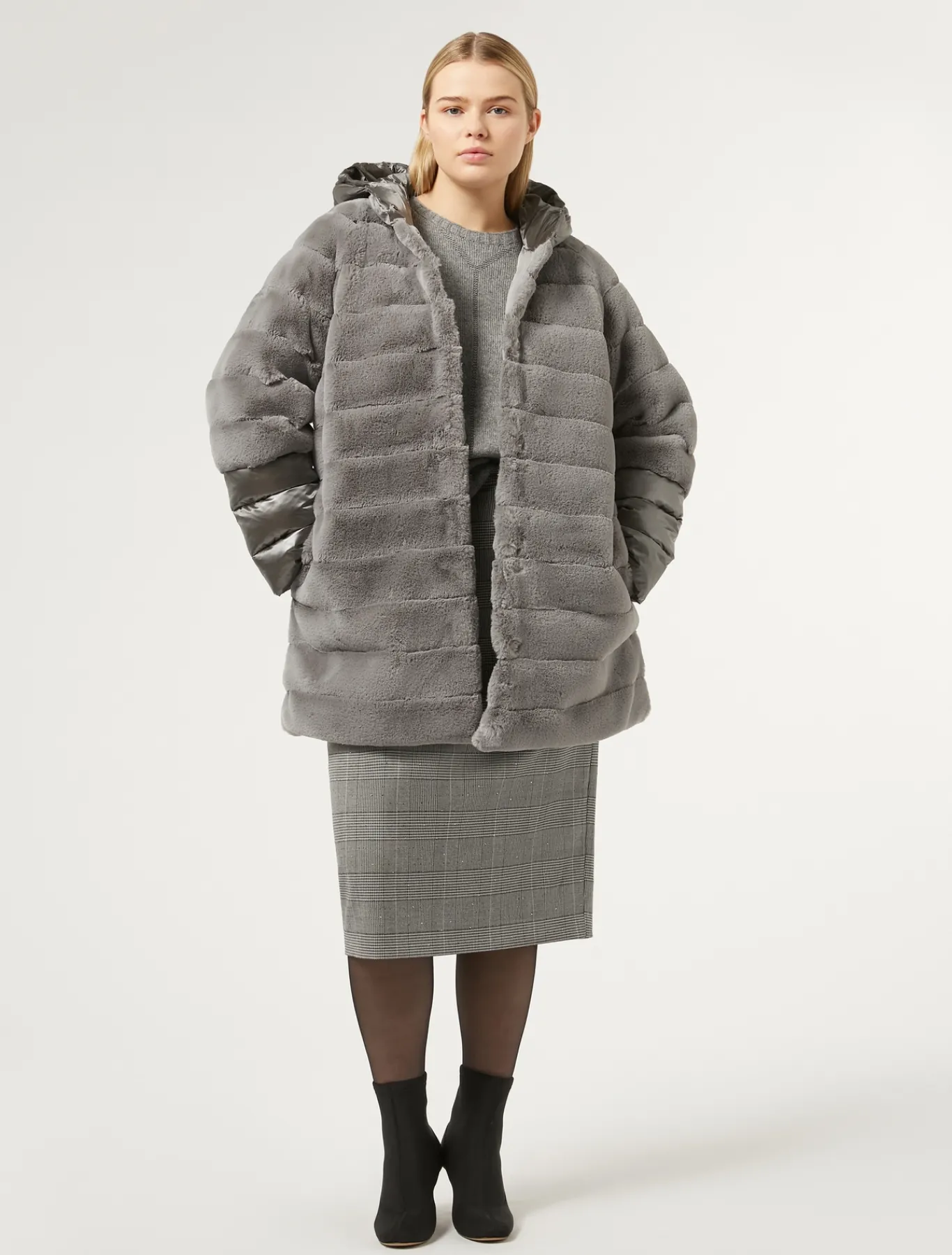 Marina Rinaldi Pull en mélange de cachemire GRISMOYEN New