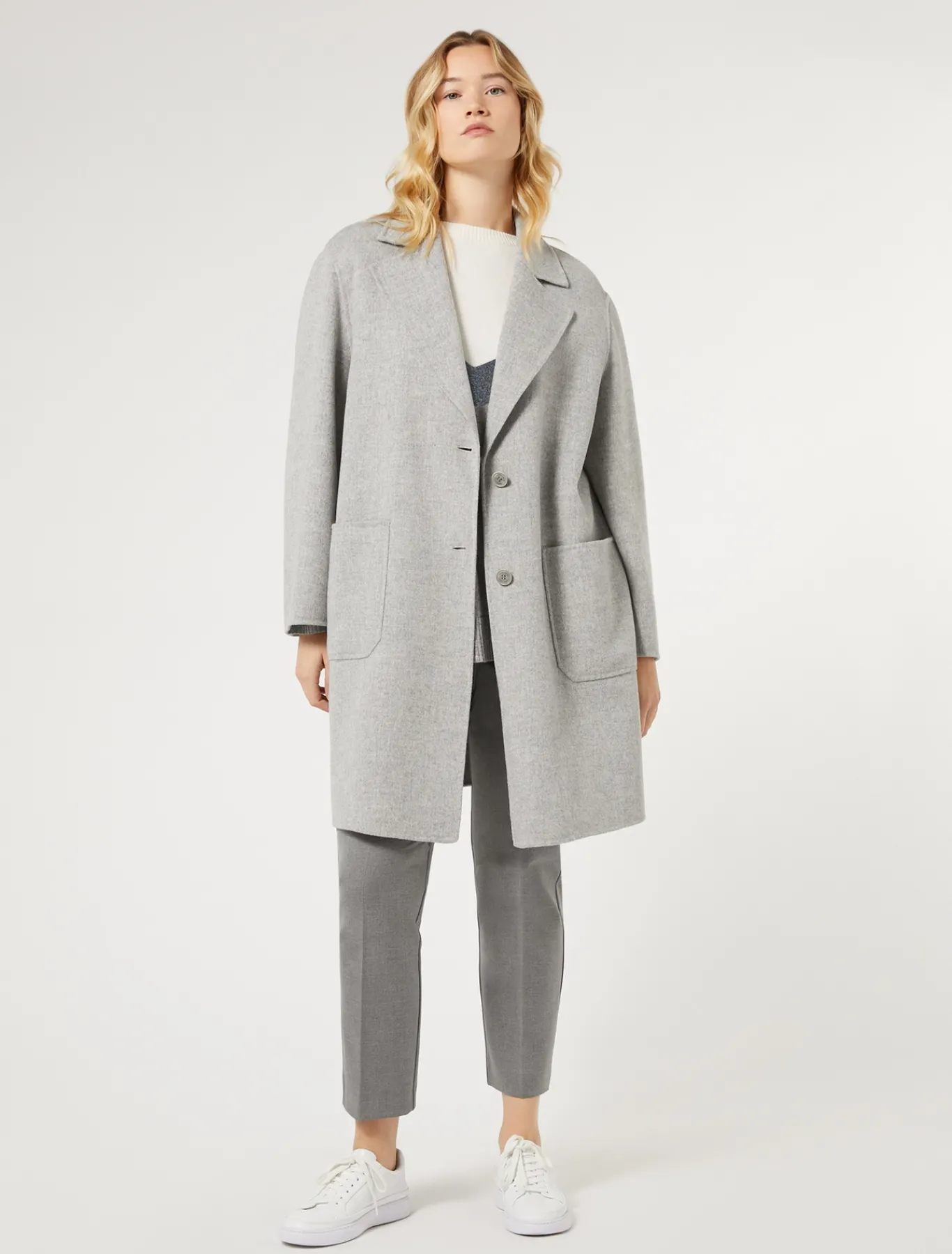 Marina Rinaldi Pull en mélange de cachemire GRISMOYEN Outlet