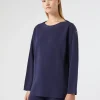 Marina Rinaldi Pull en mélange de coton BLEU Fashion
