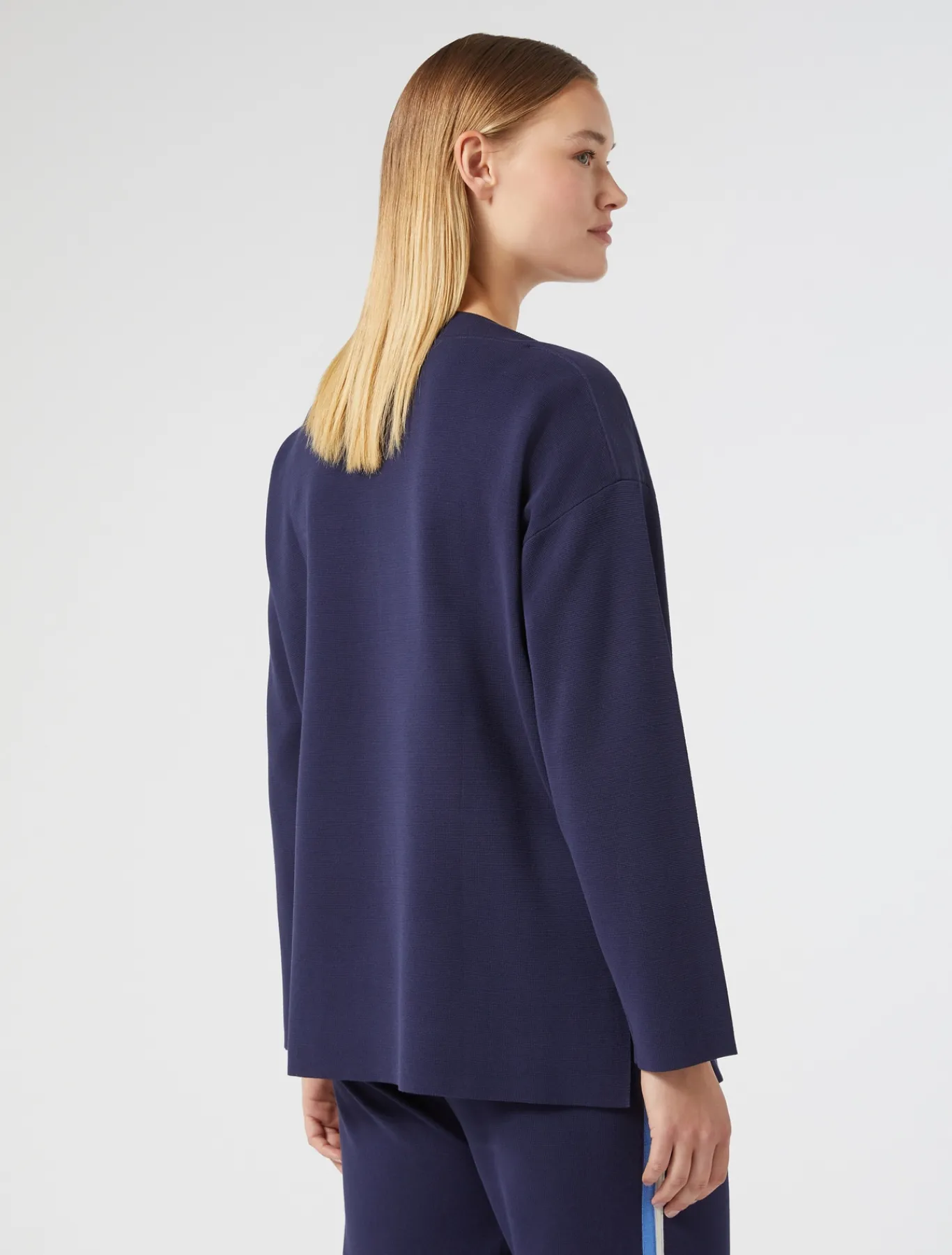 Marina Rinaldi Pull en mélange de coton BLEU Fashion