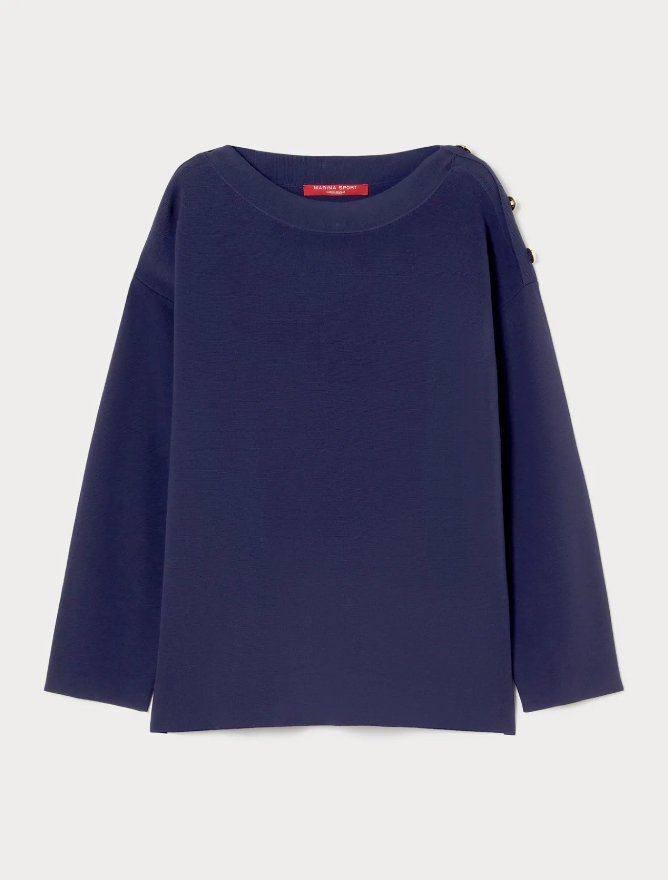 Marina Rinaldi Pull en mélange de coton BLEU Fashion