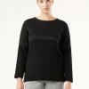 Marina Rinaldi Pull en mélange de laine et viscose NOIR Outlet