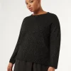 Marina Rinaldi Pull en mélange de laine et lurex NOIR Clearance