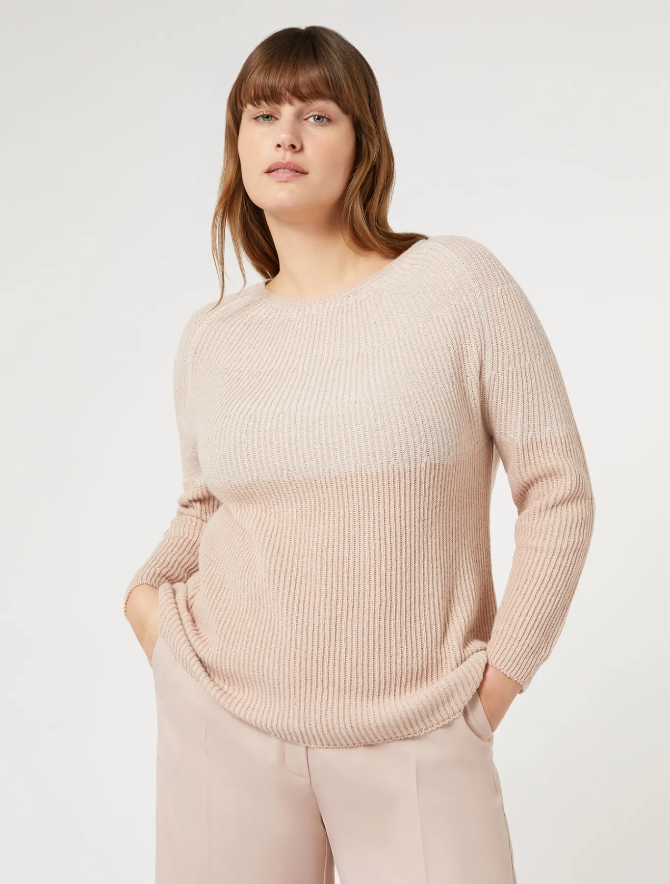 Marina Rinaldi Pull en mélange de laine et cachemire ROSE Sale