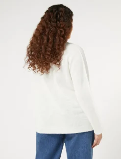 Marina Rinaldi Pull en mélange de laine et viscose BLANC Clearance