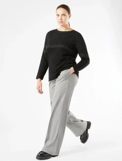 Marina Rinaldi Pull en mélange de laine et viscose NOIR Outlet