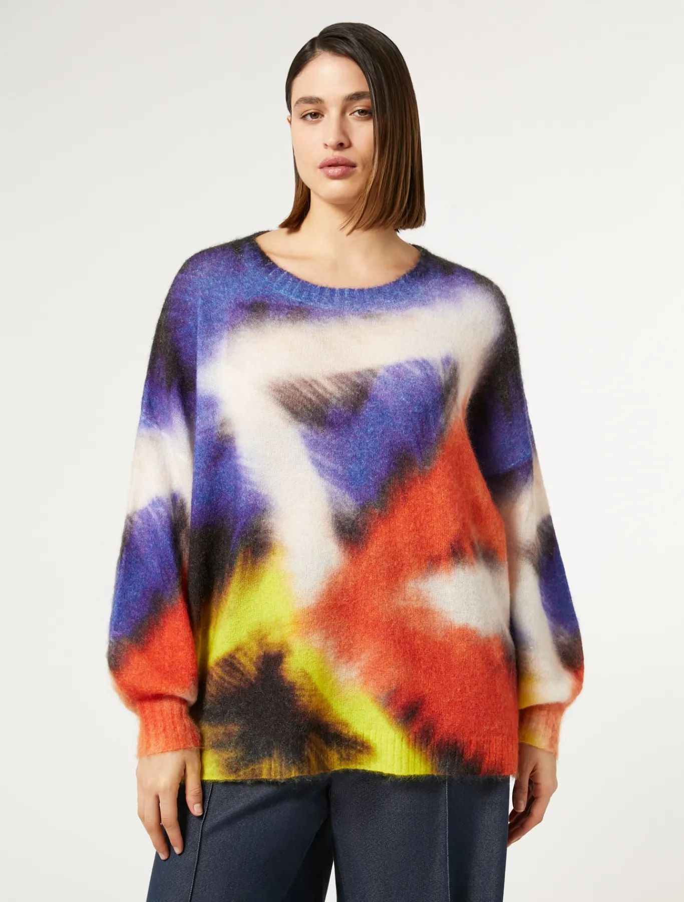 Marina Rinaldi Pull en mohair mélangé NOIR Clearance
