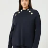 Marina Rinaldi Pull en viscose BLEUNUIT New