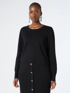 Marina Rinaldi Pull en viscose NOIR Clearance