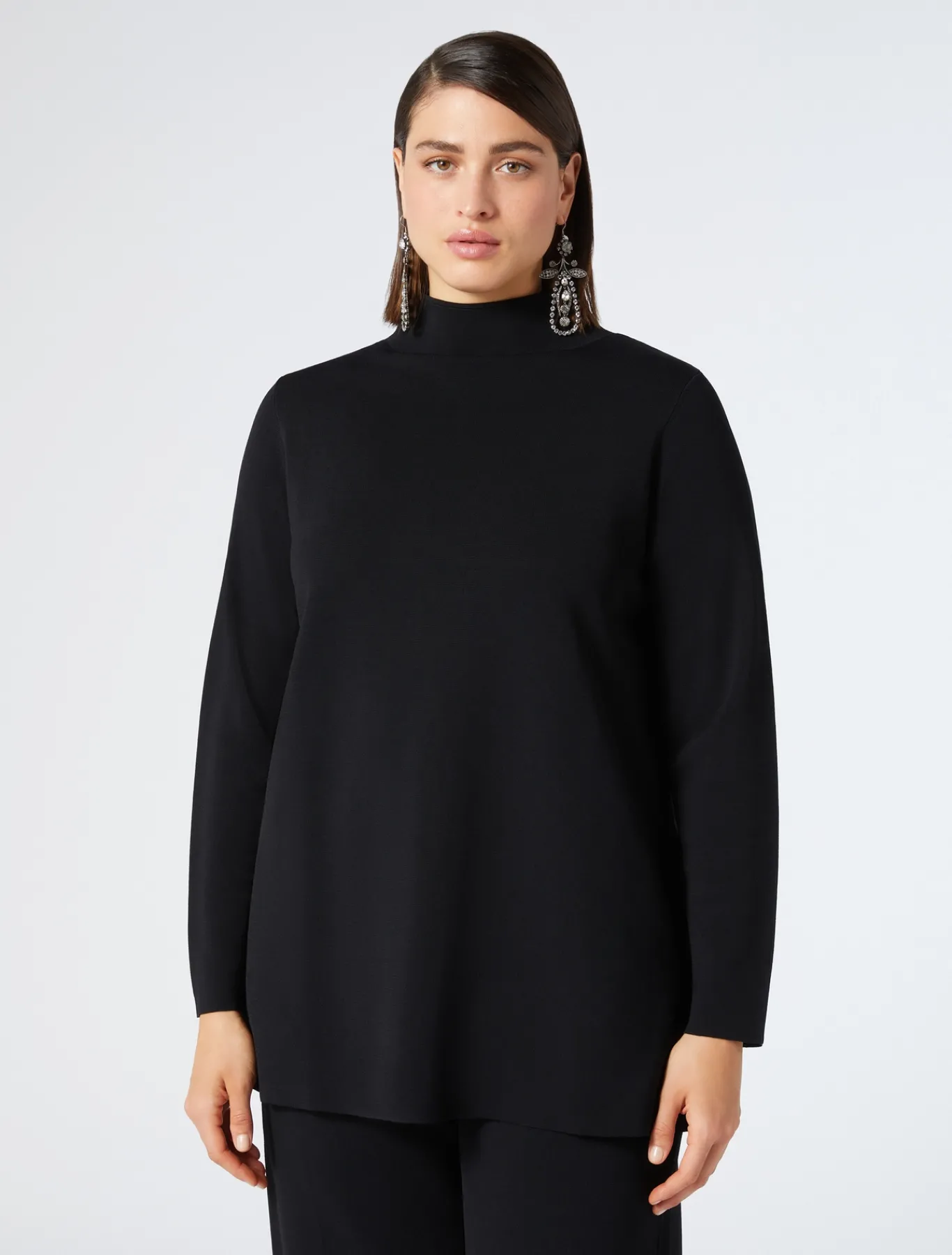Marina Rinaldi Pull en viscose NOIR Clearance