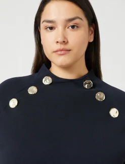 Marina Rinaldi Pull en viscose BLEUNUIT New