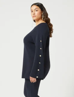 Marina Rinaldi Pull en viscose BLEUNUIT Fashion