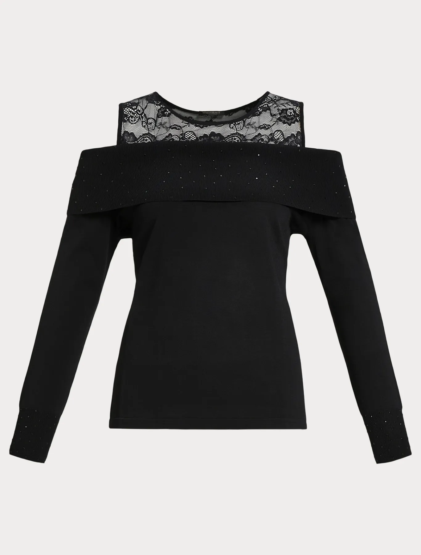 Marina Rinaldi Pull en viscose avec broderie NOIR Online
