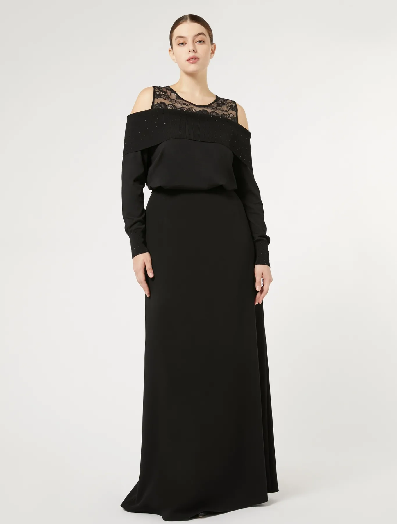 Marina Rinaldi Pull en viscose avec broderie NOIR Online