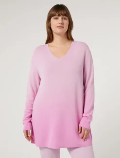 Marina Rinaldi Pull en viscose jacquard ROSE Clearance