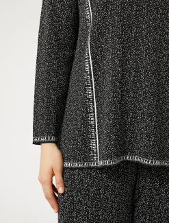 Marina Rinaldi Pull en viscose jacquard NOIRBLANC Hot